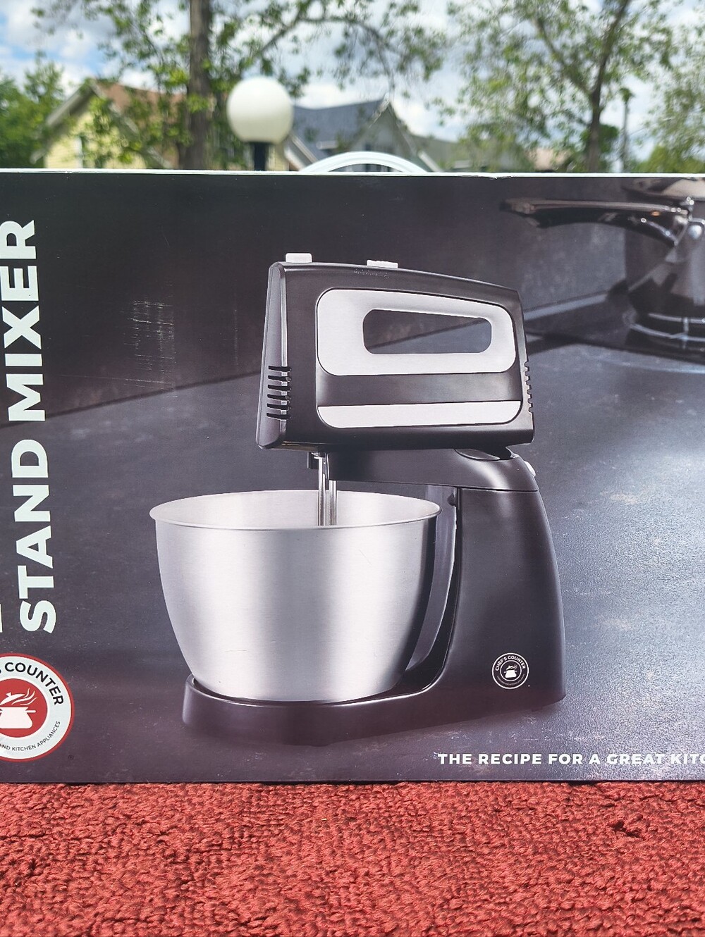 2-in-1 Hand Mixer Stand Mixer Electric Kitchen Mixer with Bowl Black Silver
